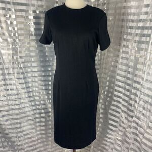 Vintage Howard Wolf Black Wool Sheath Dress II